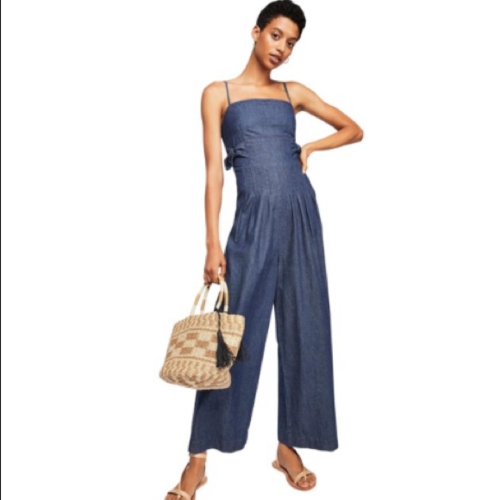 Brittany Denim Jumpsuit by Free People NWOT